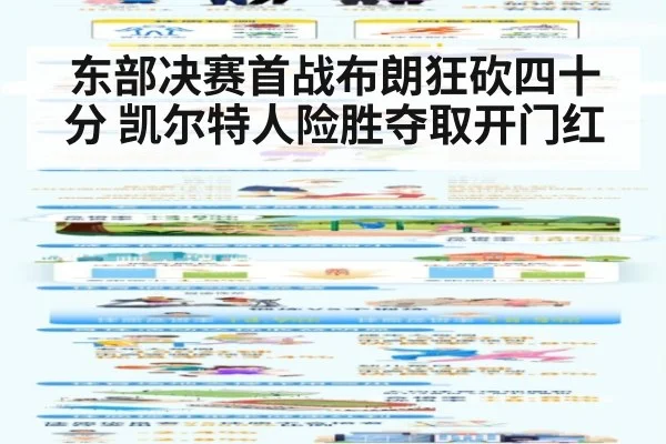 东部决赛首战布朗狂砍四十分 凯尔特人险胜夺取开门红